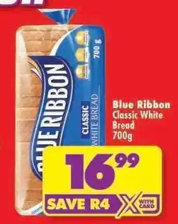 Shoprite Blue Ribbon Classic White Bread 700g offer