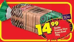 Shoprite Sasko Premium Slices Brown Bread 700g offer