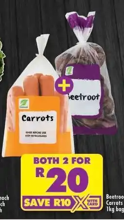 Shoprite Beetroot & Carrots 1kg bag offer