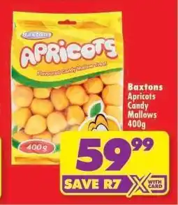 Shoprite Baxtons Apricots Candy Mallows 400g offer