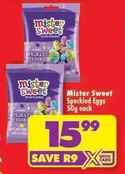 Shoprite Mister Sweet Speckled Eggs 50g each offer