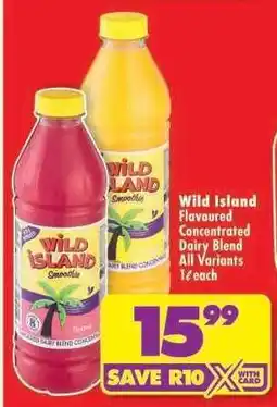 Shoprite Wild Island Flavoured Concentrated Dairy Blend All Variants offer
