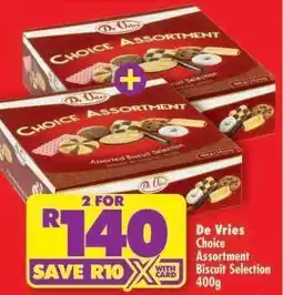 Shoprite De Vries Choice Assortment Biscuit Selection 400g offer