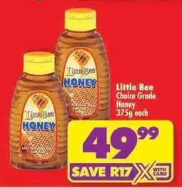 Shoprite LITTLE BEE CHOICE GRADE HONEY offer