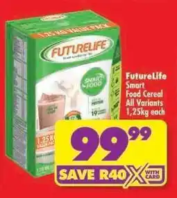 Shoprite FutureLife Smart Food Cereal All Variants, 1,25kg each offer