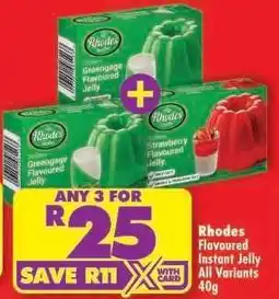 Shoprite Rhodes Flavoured Instant Jelly All Variants 40g offer