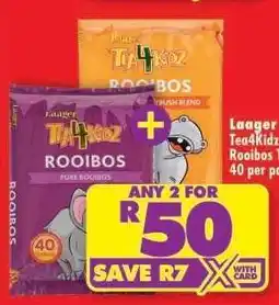 Shoprite Laager Tea4Kidz Rooibos offer