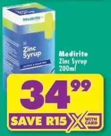 Shoprite MEDIRITE ZINC SYRUP 200ml offer