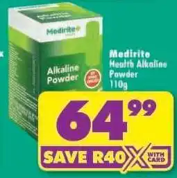 Shoprite Medirite Health Alkaline Powder 110g offer