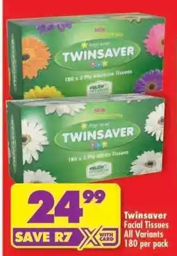 Shoprite Twinsaver Facial Tissues offer