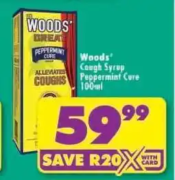 Shoprite Woods' Cough Syrup Peppermint Cure 100ml offer