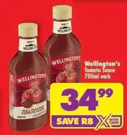 Shoprite Wellington's Tomato Sauce-700ml offer