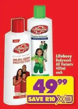 Shoprite Lifebuoy Bodywash All Variants 400ml offer