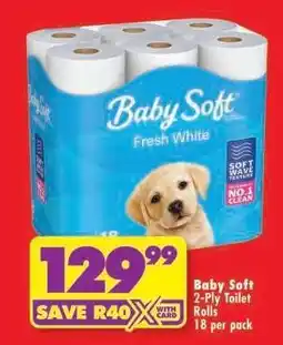 Shoprite Baby Soft 2-Ply Toilet Rolls offer