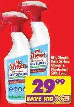 Shoprite Mr. Sheen Daily Surface Cleaner & Disinfectant 500ml each offer