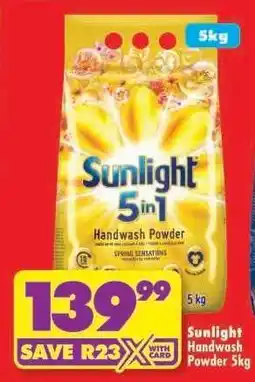 Shoprite Sunlight Handwash Powder 5kg offer