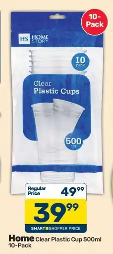 Pick n Pay Home Clear Plastic Cup 500ml 10-Pack offer