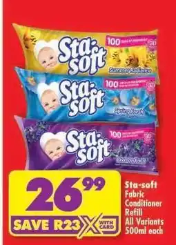 Shoprite STA-SOFT FABRIC CONDITIONER REFILL offer