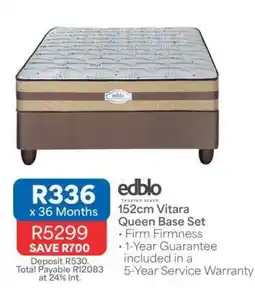 OK Furniture 152cm Vitara Queen Base Set offer