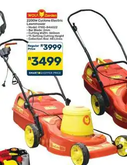 Pick n Pay Hypermarket WOLF Garden 2200W Cyclone Electric Lawnmower offer
