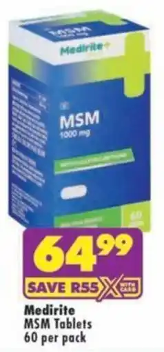 MediRite Medirite MSM Tablets offer