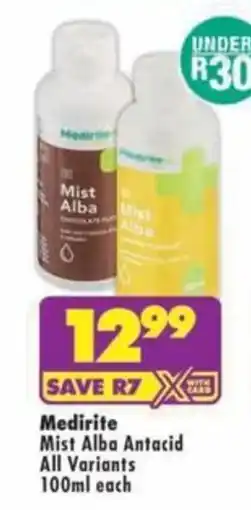MediRite Medirite Mist Alba Antacid offer