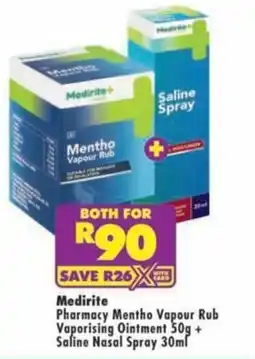 MediRite Medirite Pharmacy Mentho Vapour Rub Vaporising Ointment offer