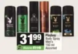 SuperSpar Playboy Body Spray Men's Assorted offer