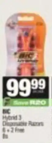 SuperSpar BIC Hybrid 3 Disposable Razors offer