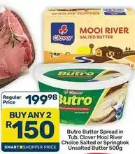 Pick n Pay Hypermarket Clover - butro butter spread in tub, unsalted butter offer
