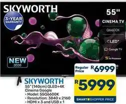 Pick n Pay Hypermarket Skyworth - 55 (140cm) qled+4k cinema google tv offer