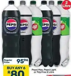 Pick n Pay Hypermarket Pepsi - pepsi max, pepsi light or 7up free offer