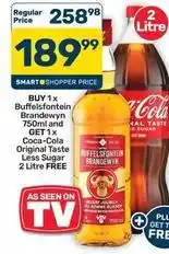 Pick n Pay Hypermarket Coca cola - buffelsfontein brandewyn & coca-cola original taste less sugar offer