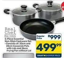 Pick n Pay Hypermarket Chef - 5-piece essential non-stick cookware set offer