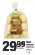 Spar Unpeeled onions offer