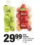 Spar Golden delicious or red apples offer