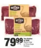 Spar Spar - ostrich fillet or prime steak portions offer