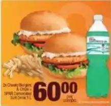 Spar Spar - cheeky burgers & chips + soft drink offer