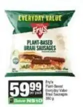 Spar Fry's - plant-based braai sausages offer