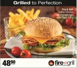 SuperSpar Grilled chicken fillet cheeseburger and chips offer