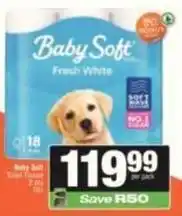 SuperSpar Baby soft - fresh white toilet tissue offer