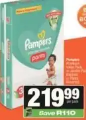 SuperSpar Pampers - premium value pack napkin pants offer