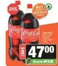 SuperSpar Coca cola - soft drink original less sugar offer