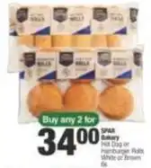 SuperSpar Spar - hot dog or hamburger rolls offer