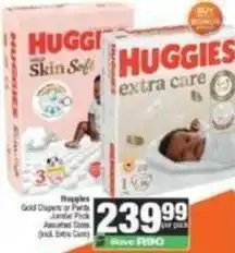 SuperSpar Huggies - gold diapers or pants jumbo pack offer