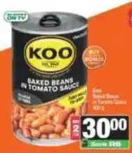 SuperSpar Koo - baked beans in tomato sauce offer