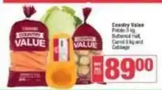 SuperSpar Potatoes, butternut, carrots and cabbage offer