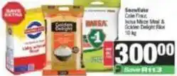 SuperSpar Snowflake - cake flour, wise maize meal & golden delight rice offer