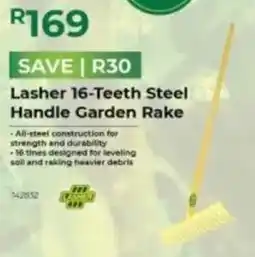 Agrimark Lasher 16-Teeth Steel Handle Garden Rake offer