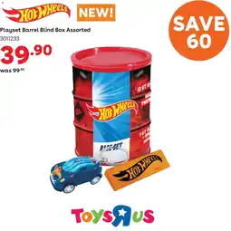 ToysRUs Hot Wheels Playset Barrel Blind Box Assorted offer
